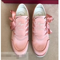 Classic Discount Roger Vivier Sporty Viv' Etiquette Sneakers R8324 Pink 2018