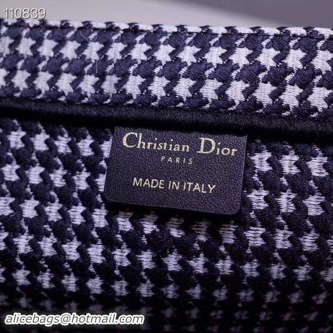 Best Quality Dior Book Tote Bag In houndstooth Embroidered pre-fall CD510032 2019