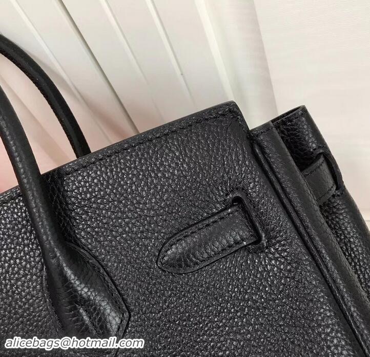 Perfect Hermes Birkin 30 Bag In Leather with Gold/Silver Hardware 630116 Black