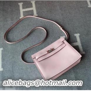 Fashion Hermes Kelly Danse Bag in Swift Leather 630133 Cherry Pink