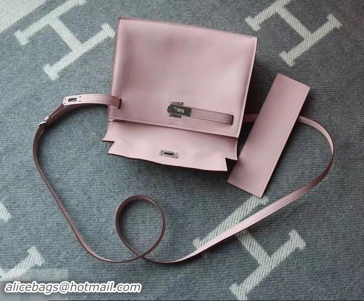 Fashion Hermes Kelly Danse Bag in Swift Leather 630133 Cherry Pink