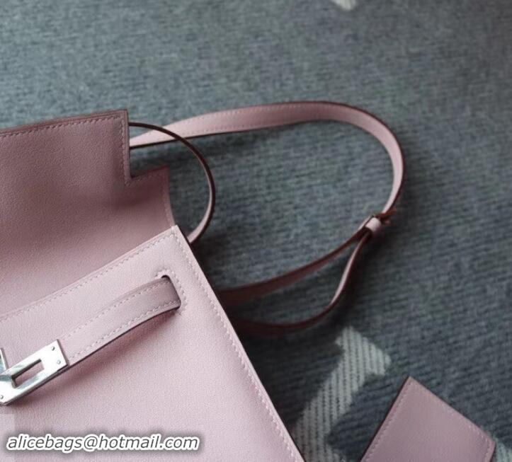 Fashion Hermes Kelly Danse Bag in Swift Leather 630133 Cherry Pink