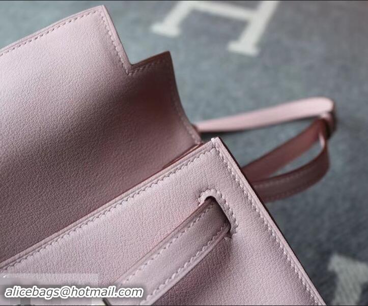 Fashion Hermes Kelly Danse Bag in Swift Leather 630133 Cherry Pink