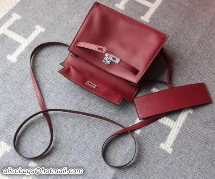 Good Product Hermes Kelly Danse Bag in Swift Leather 630133 Dark Red