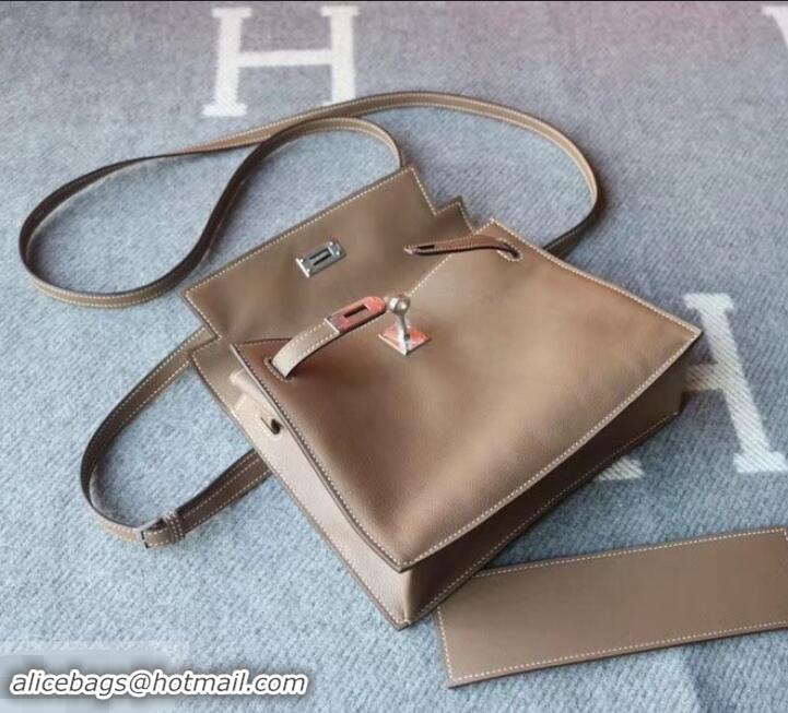 Trendy Design Hermes Kelly Danse Bag in Swift Leather 630133 Elephant Gray