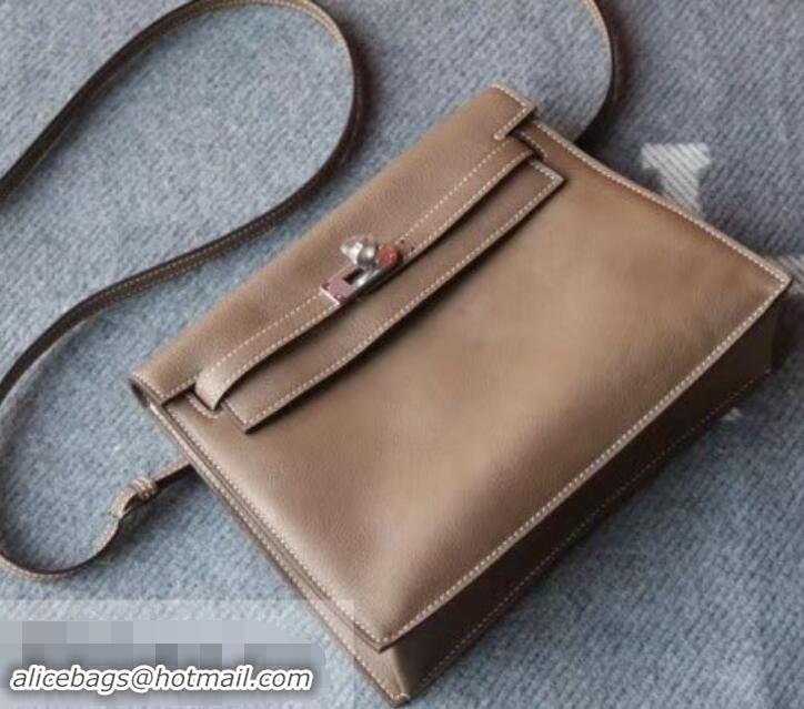 Trendy Design Hermes Kelly Danse Bag in Swift Leather 630133 Elephant Gray