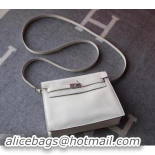 Fashion Hermes Kelly Danse Bag in Swift Leather 630133 White