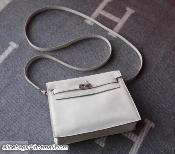 Fashion Hermes Kelly Danse Bag in Swift Leather 630133 White