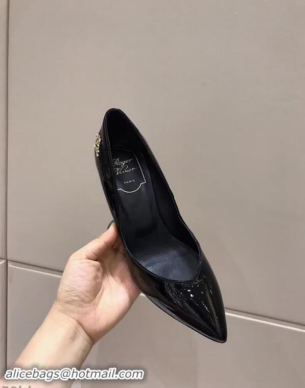 Hot Sell Cheap Roger Vivier Choc Real Pumps 85 Heel R8526 Black 2018