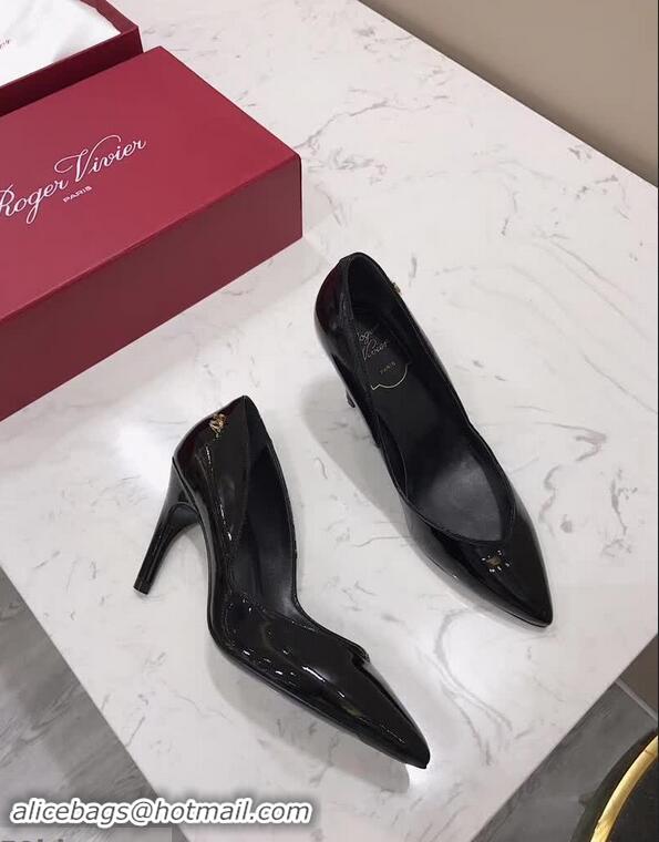 Hot Sell Cheap Roger Vivier Choc Real Pumps 85 Heel R8526 Black 2018