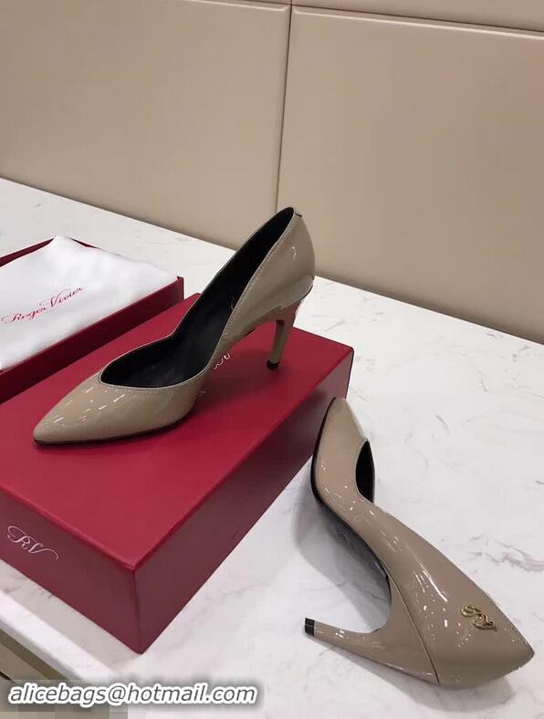 Low Cost Roger Vivier Choc Real Pumps 85 Heel R8526 Grey 2018