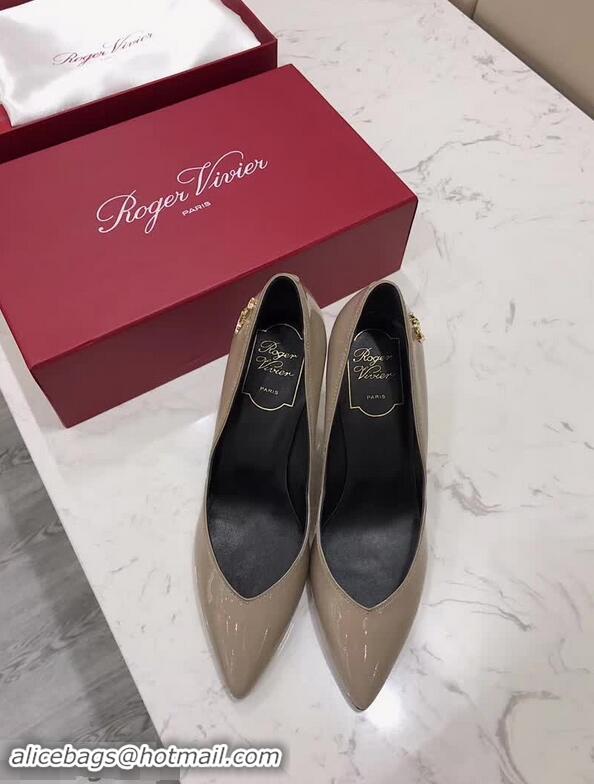 Low Cost Roger Vivier Choc Real Pumps 85 Heel R8526 Grey 2018