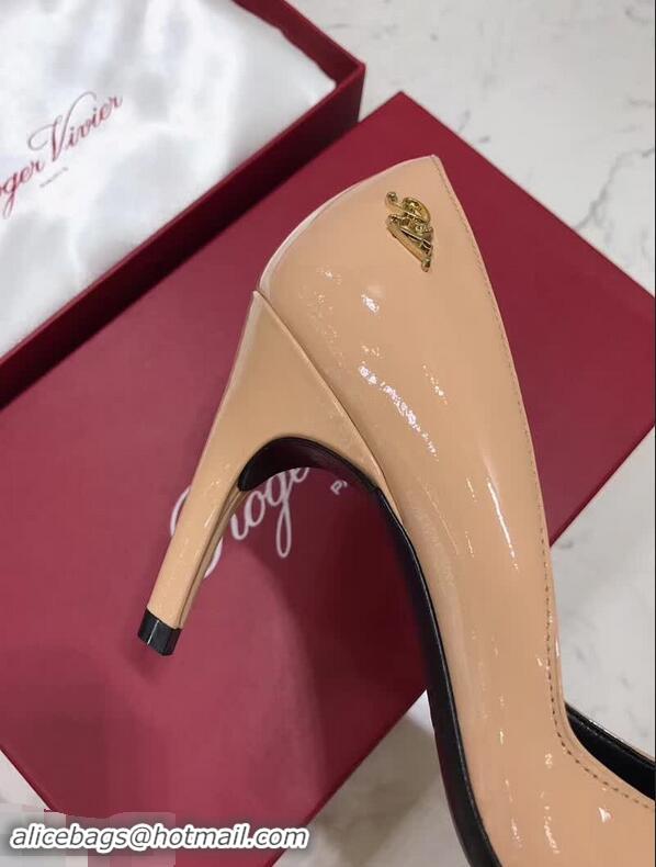 Promotion Roger Vivier Choc Real Pumps 85 Heel R8527 Nude 2018