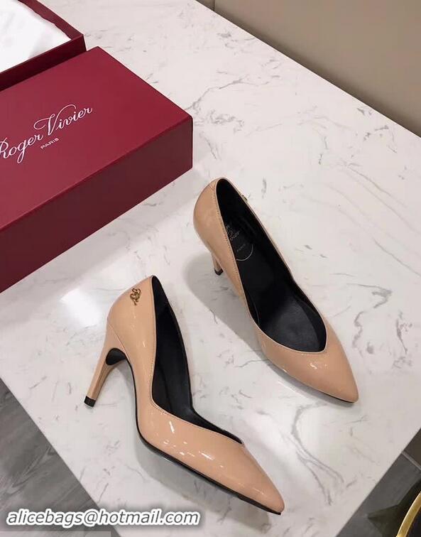 Promotion Roger Vivier Choc Real Pumps 85 Heel R8527 Nude 2018