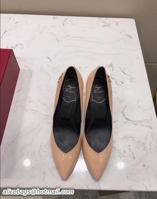 Promotion Roger Vivier Choc Real Pumps 85 Heel R8527 Nude 2018