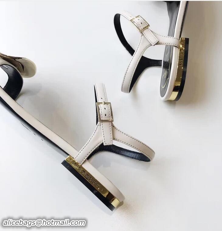 Low Price Roger Vivier Chips West Buckle Sandals R8507 White 2018