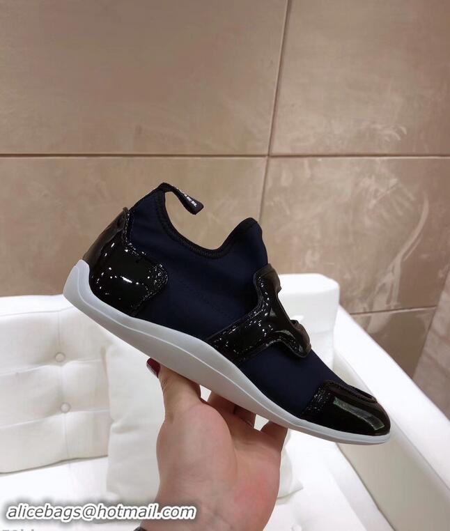 Cheapest Roger Vivier Sporty Viv' Leather Buckle Sneakers R8409 Blue 2018