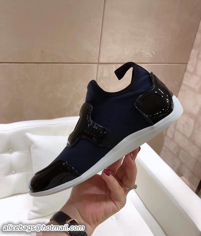 Cheapest Roger Vivier Sporty Viv' Leather Buckle Sneakers R8409 Blue 2018