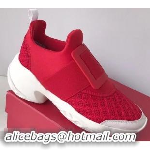 Shop Duplicate Roger Vivier Viv' Run Sneakers R9701 Red 2019