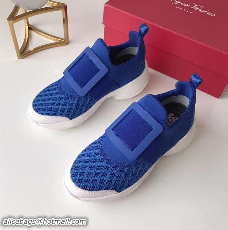 Best Quality Roger Vivier Viv' Run Sneakers R9701 Blue 2019