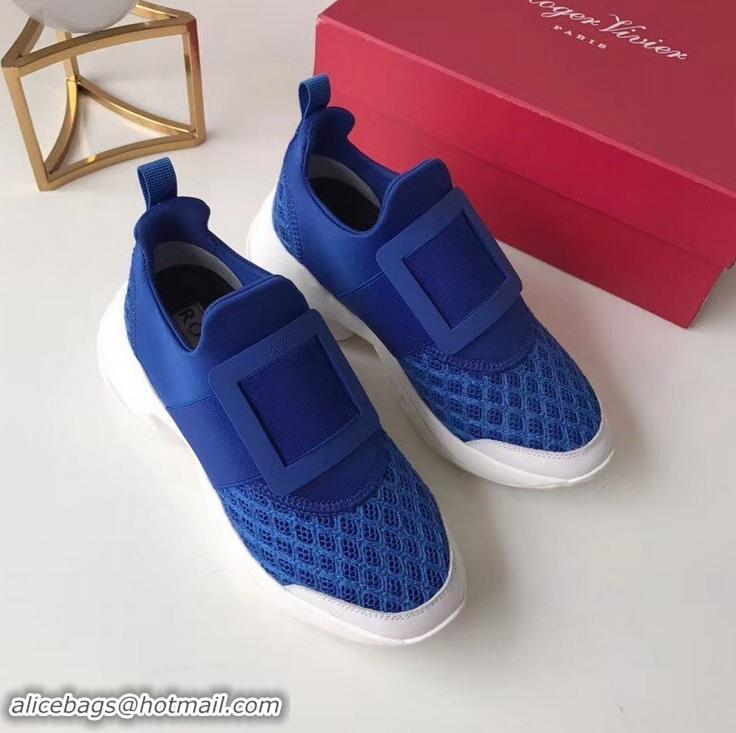 Best Quality Roger Vivier Viv' Run Sneakers R9701 Blue 2019