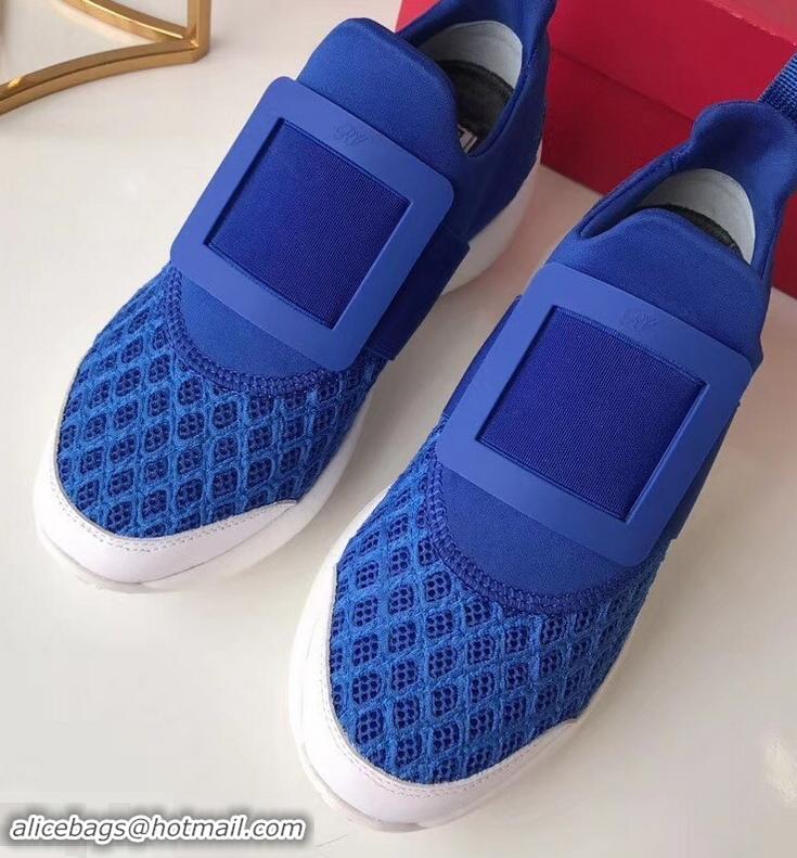 Best Quality Roger Vivier Viv' Run Sneakers R9701 Blue 2019