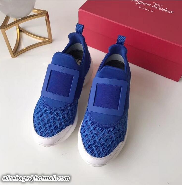 Best Quality Roger Vivier Viv' Run Sneakers R9701 Blue 2019