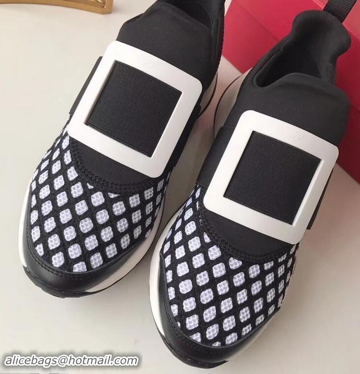 Top Quality Roger Vivier Viv' Run Sneakers R9707 Black/White 2019