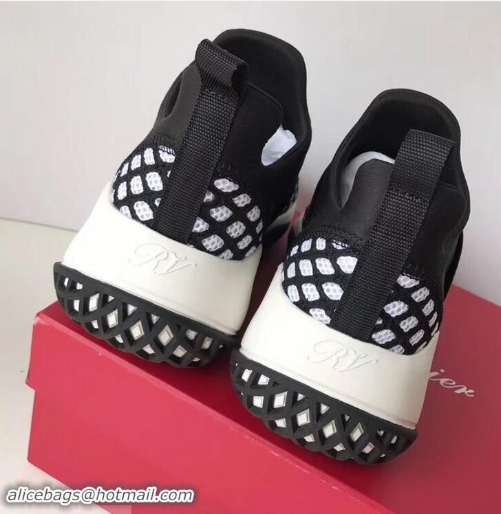 Top Quality Roger Vivier Viv' Run Sneakers R9707 Black/White 2019