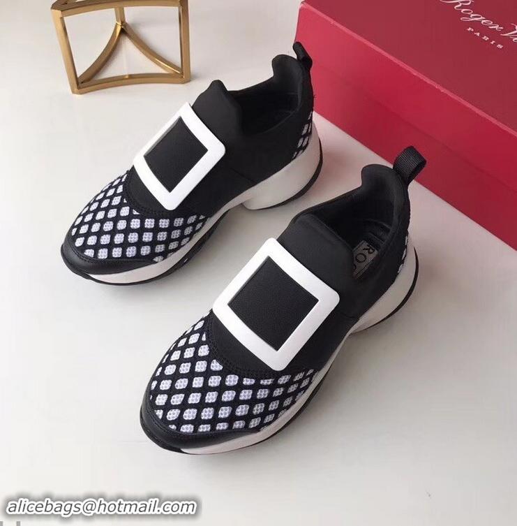 Top Quality Roger Vivier Viv' Run Sneakers R9707 Black/White 2019