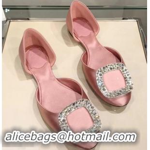 Market Sells Roger Vivier Chips Strass Ballerinas R9101 Silk Pink 2019