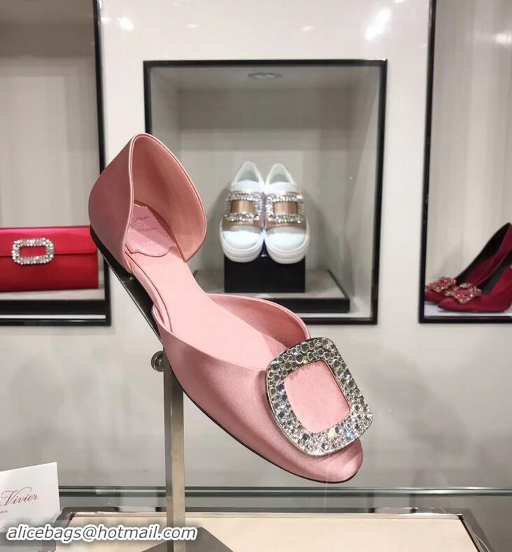 Market Sells Roger Vivier Chips Strass Ballerinas R9101 Silk Pink 2019