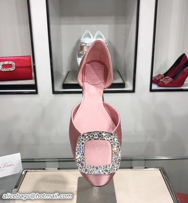 Market Sells Roger Vivier Chips Strass Ballerinas R9101 Silk Pink 2019