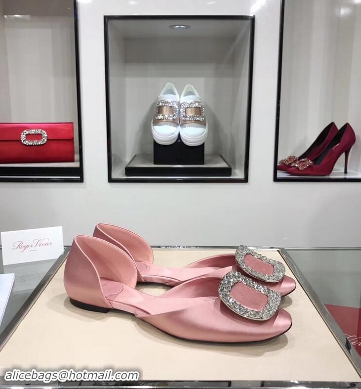 Market Sells Roger Vivier Chips Strass Ballerinas R9101 Silk Pink 2019