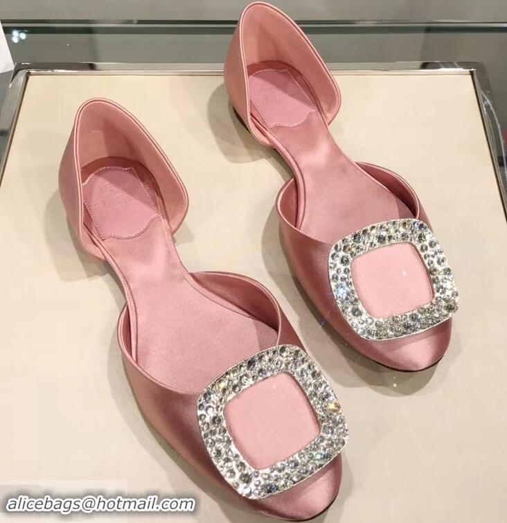 Market Sells Roger Vivier Chips Strass Ballerinas R9101 Silk Pink 2019