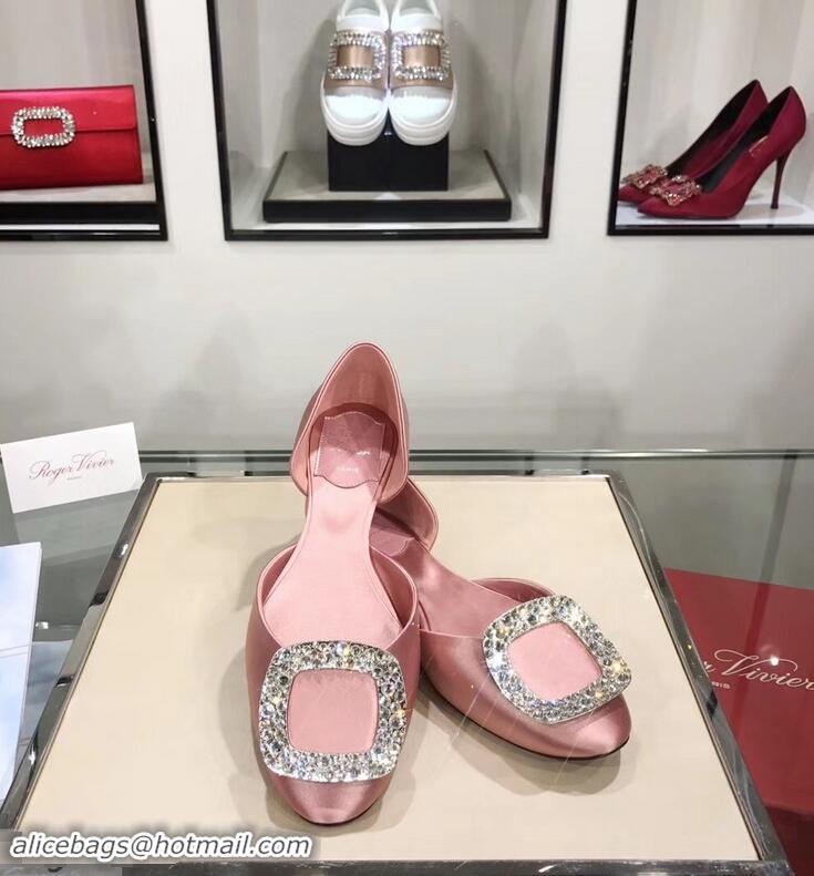 Market Sells Roger Vivier Chips Strass Ballerinas R9101 Silk Pink 2019