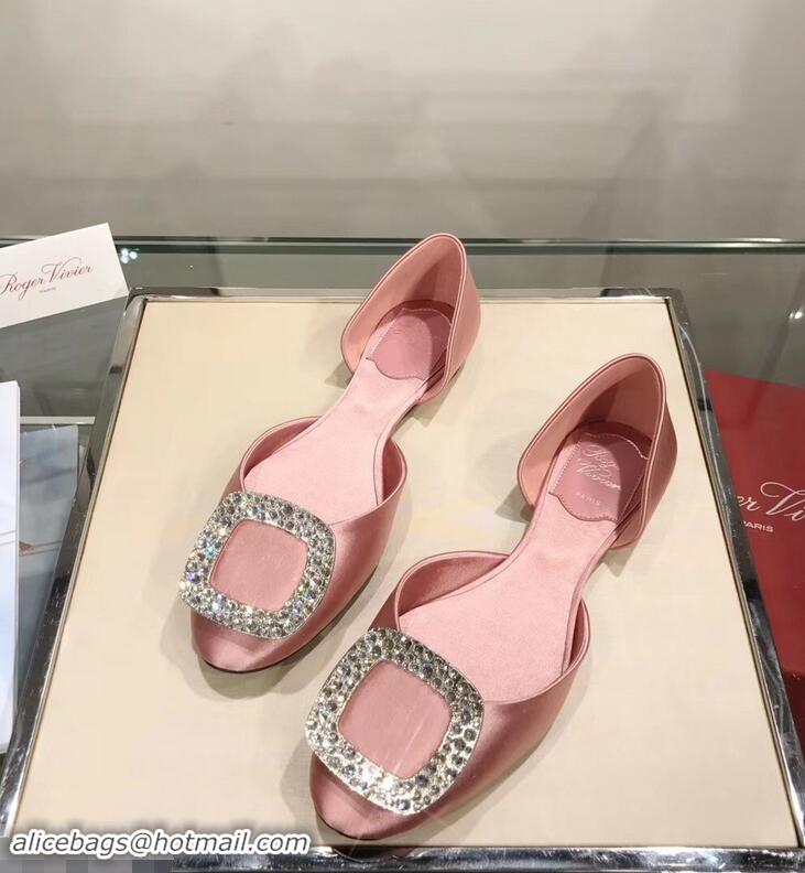 Market Sells Roger Vivier Chips Strass Ballerinas R9101 Silk Pink 2019