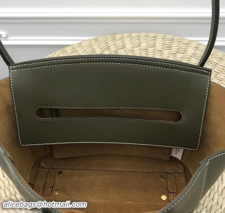 Good Looking Bottega Veneta Arco 33 Bag in French Calf Top Handle Bag 170201 Dark Green 2019