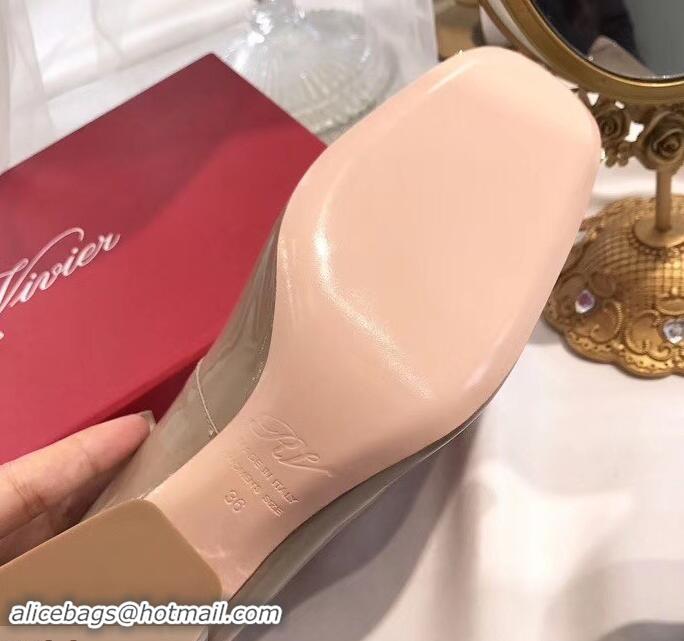 Buy Cheap Roger Vivier Heel 8.5cm Patent Leather metal Buckle Pumps R8904 Cameo 2019