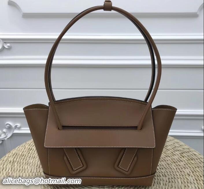 Pretty Style Bottega Veneta Arco 33 Bag in French Calf Top Handle Bag 170201 Brown 2019