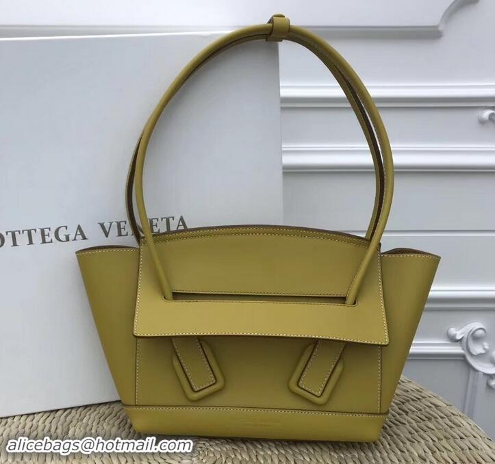 Best Product Bottega Veneta Arco 33 Bag in French Calf Top Handle Bag 170201 Yellow 2019