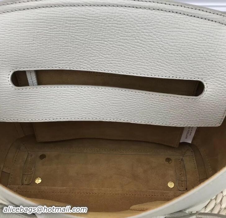 Best Grade Bottega Veneta Arco 33 Bag in Grainy Calfskin Top Handle Bag 170202 White 2019