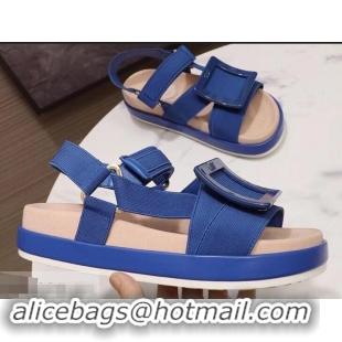 Buy Cheap Roger Vivier Bikiviv' Trekking Sandals R9519 Blue 2019