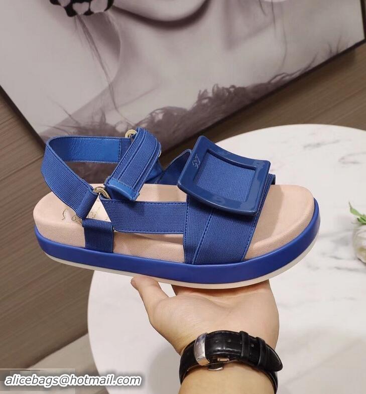 Buy Cheap Roger Vivier Bikiviv' Trekking Sandals R9519 Blue 2019