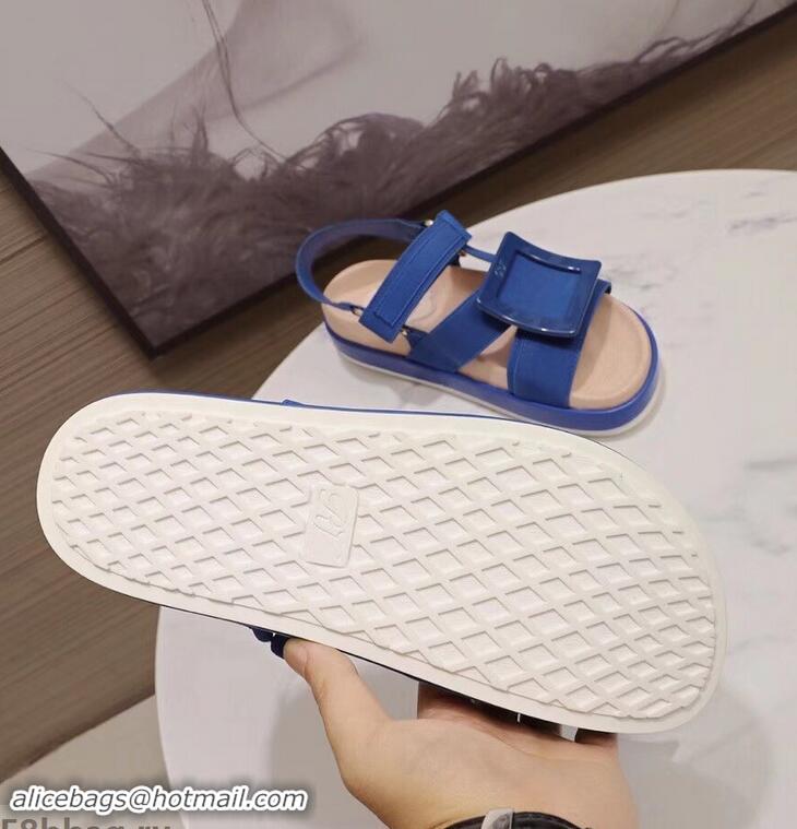 Buy Cheap Roger Vivier Bikiviv' Trekking Sandals R9519 Blue 2019