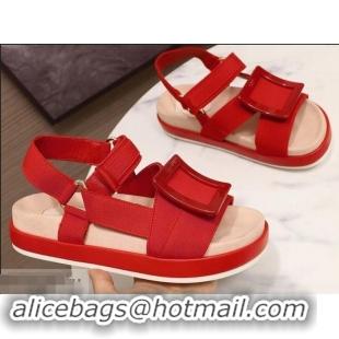 Hot Sell Roger Vivier Bikiviv' Trekking Sandals R9519 Red 2019