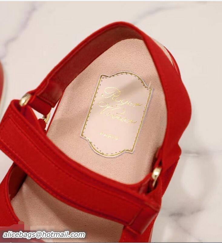 Hot Sell Roger Vivier Bikiviv' Trekking Sandals R9519 Red 2019