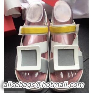 Cheapest Roger Vivier Bikiviv' Trekking Sandals R9519 Gray/White 2019