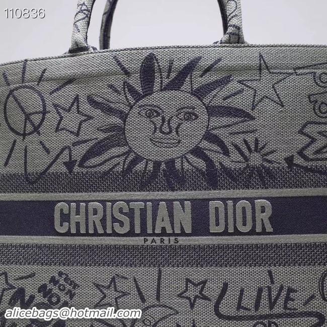 Imitation Bulk DIOR BOOK TOTE BAG IN EMBROIDERED CANVAS M1286ZJOE