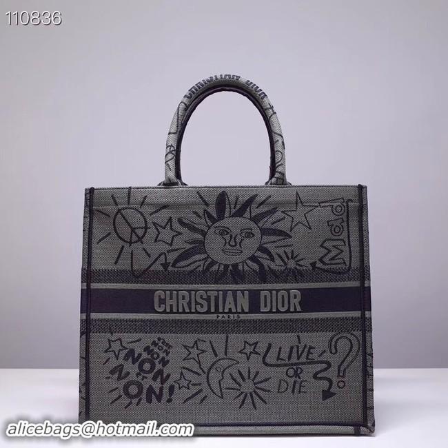 Imitation Bulk DIOR BOOK TOTE BAG IN EMBROIDERED CANVAS M1286ZJOE